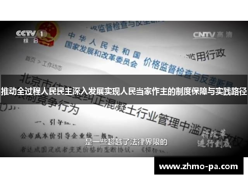 推动全过程人民民主深入发展实现人民当家作主的制度保障与实践路径